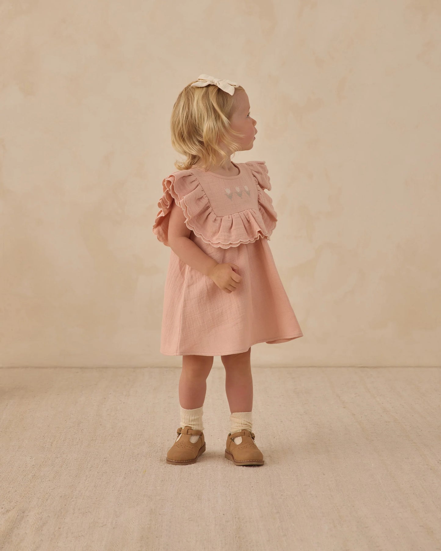 Lulu Dress in Melon - Doodlebug's Children's Boutique