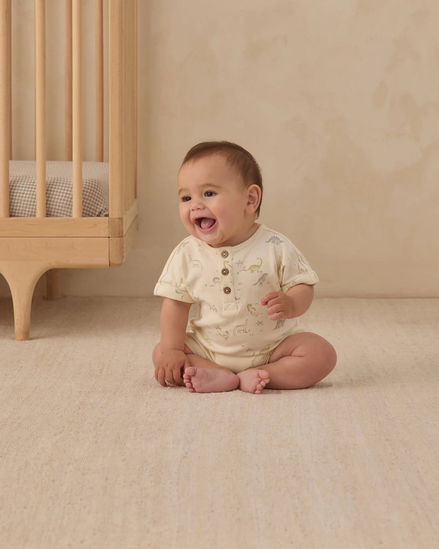 Short Sleeve One-Piece in Dinosaur - Doodlebug's Children's Boutique