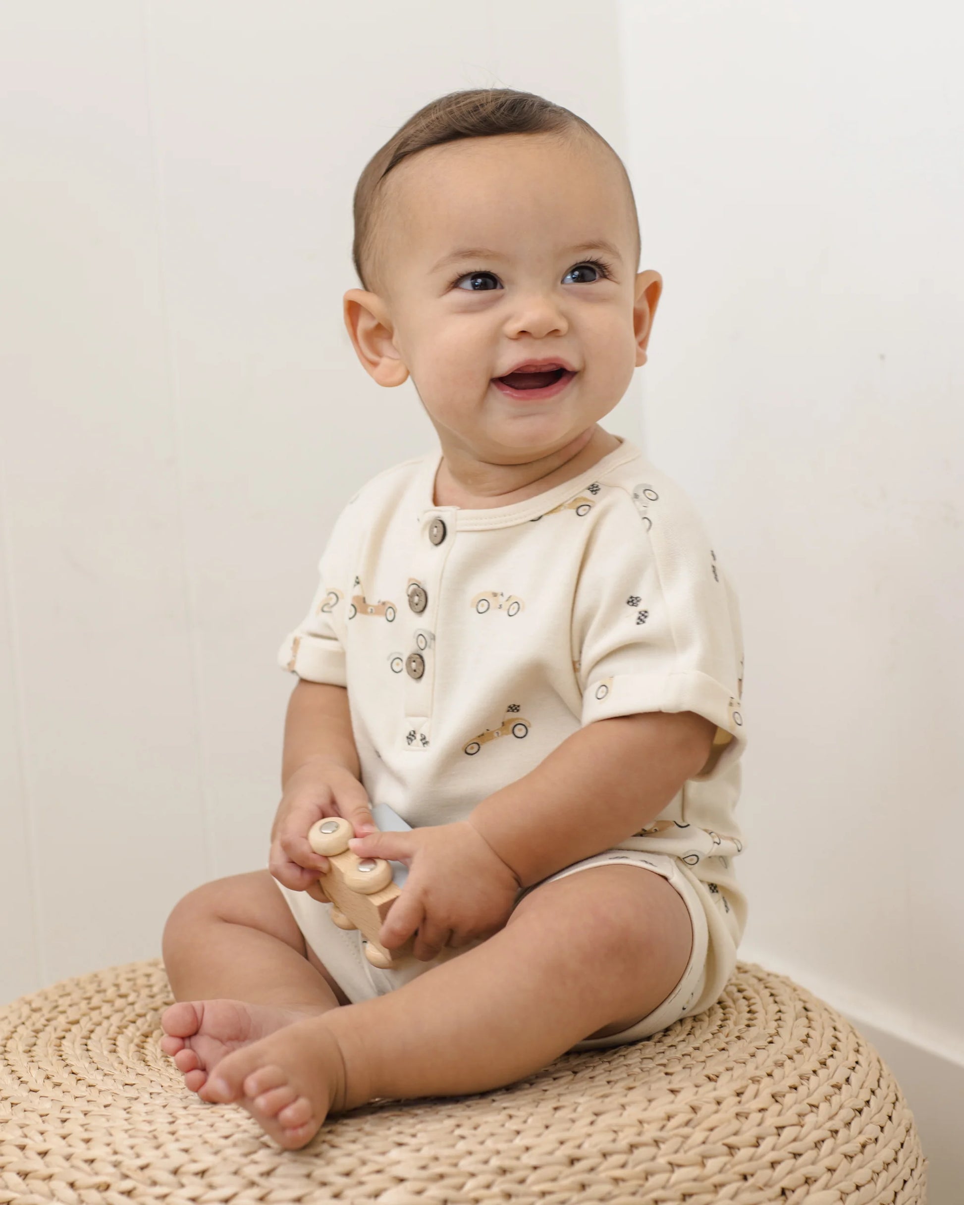 Short Sleeve One-Piece in Race Car - Doodlebug's Children's Boutique