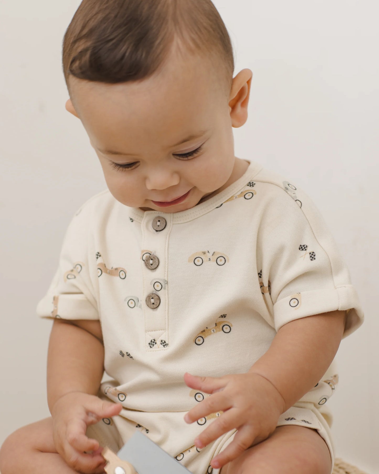 Short Sleeve One-Piece in Race Car - Doodlebug's Children's Boutique