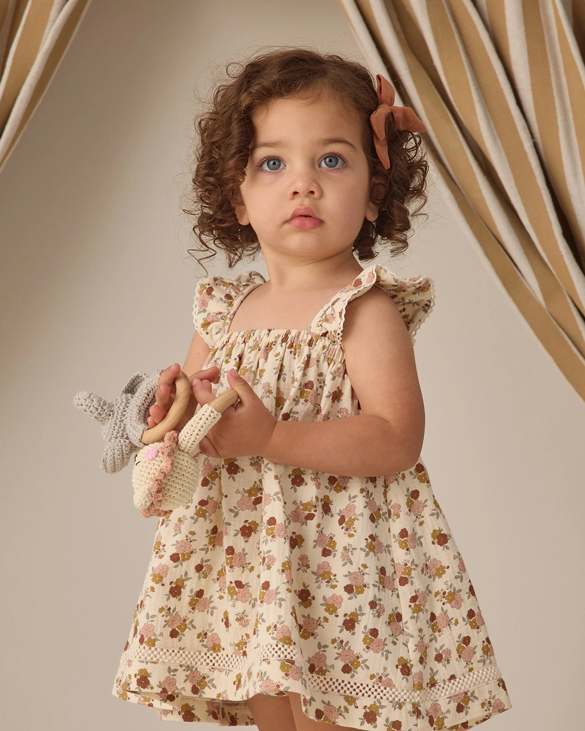 Bow with Clip Set in Sky, Blush, Poppy - Doodlebug's Children's Boutique