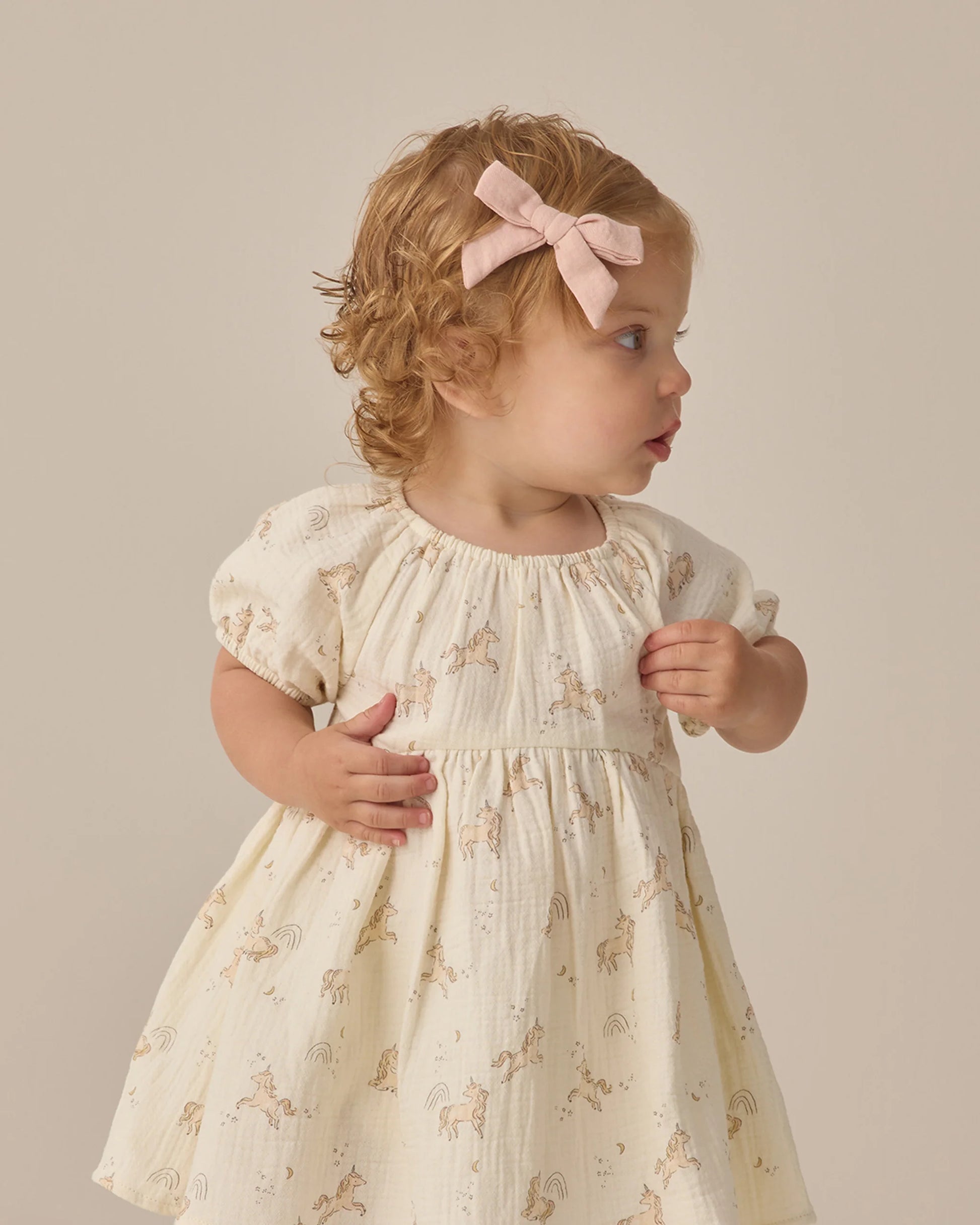 Bow with Clip Set in Sky, Blush, Poppy - Doodlebug's Children's Boutique
