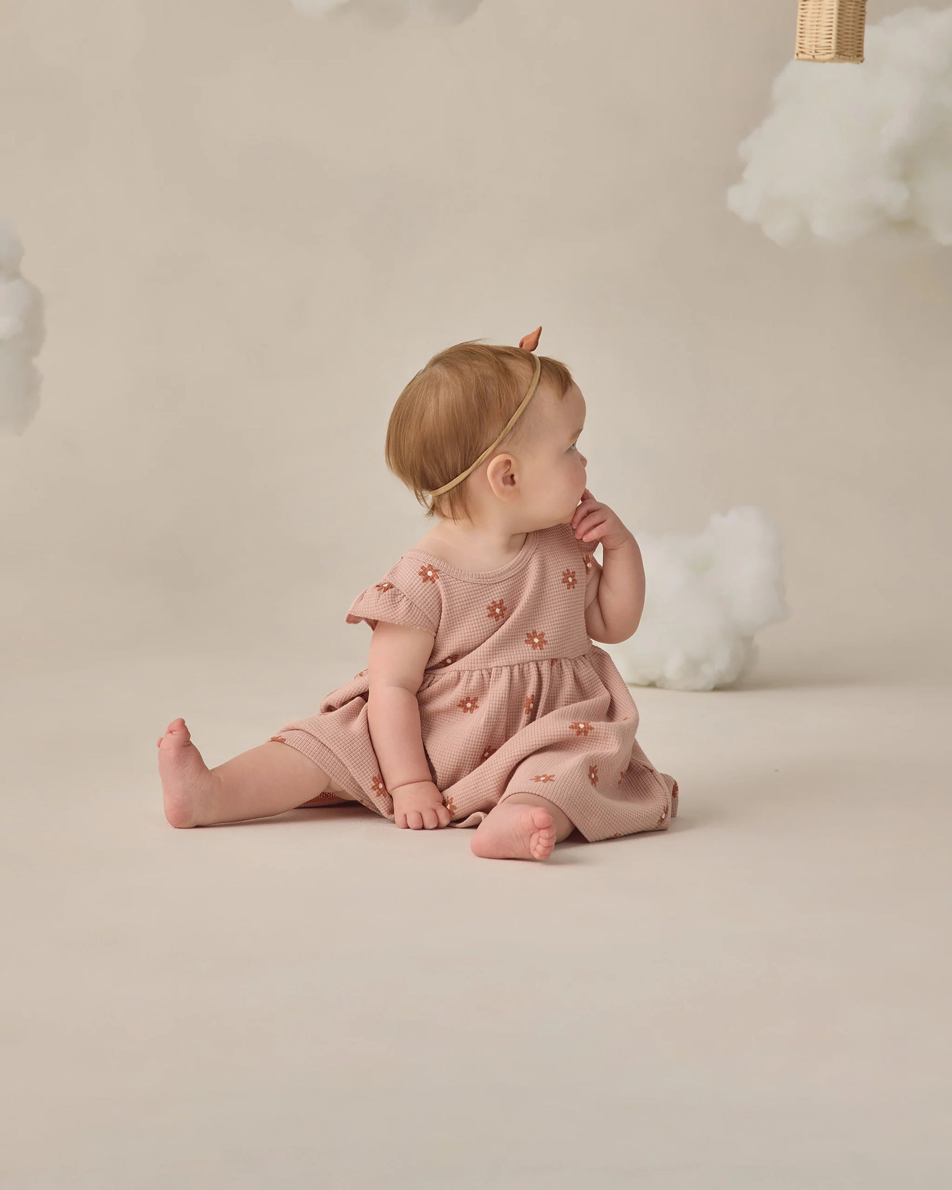 Flutter Sleeve Dress in Pink Daisy - Doodlebug's Children's Boutique