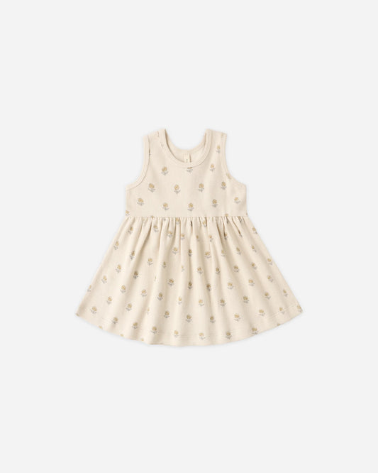 Ribbed Tank Dress in Buttercup - Doodlebug's Children's Boutique