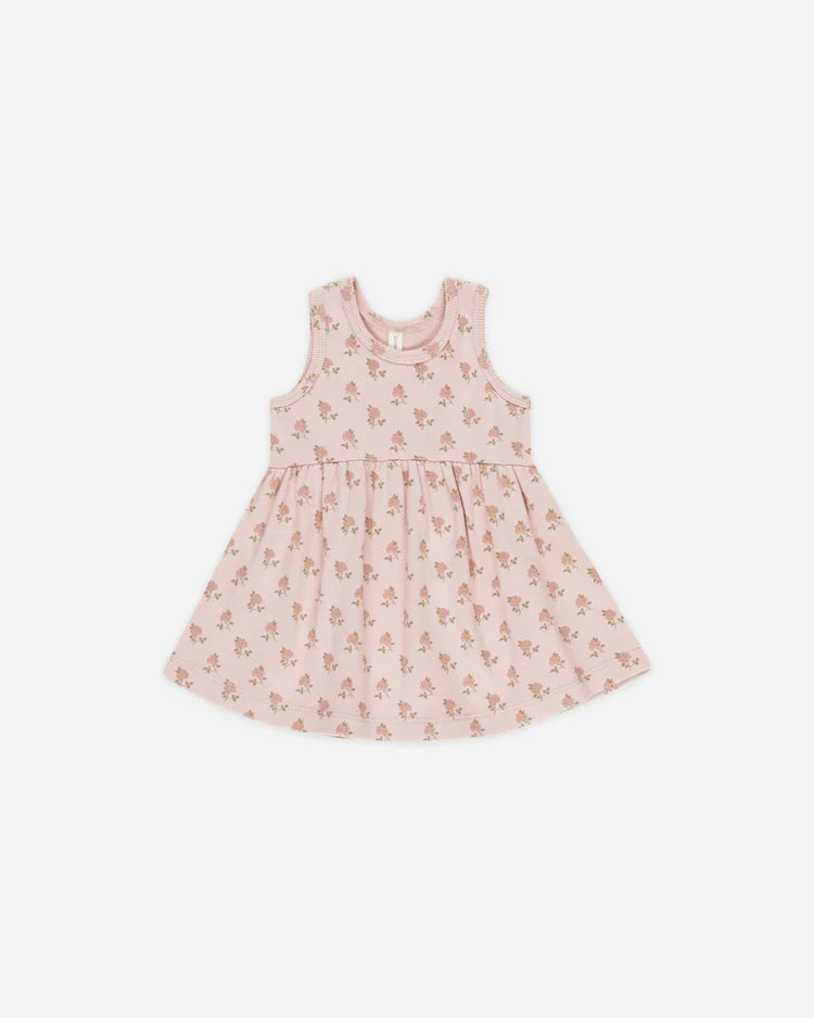 Ribbed Tank Dress in Roses - Doodlebug's Children's Boutique