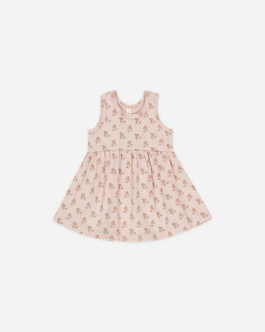 Ribbed Tank Dress in Roses - Doodlebug's Children's Boutique
