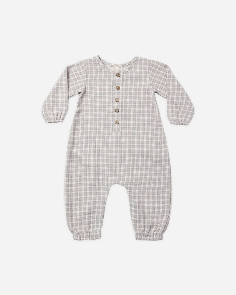 Woven Jumpsuit in Blue Gingham
