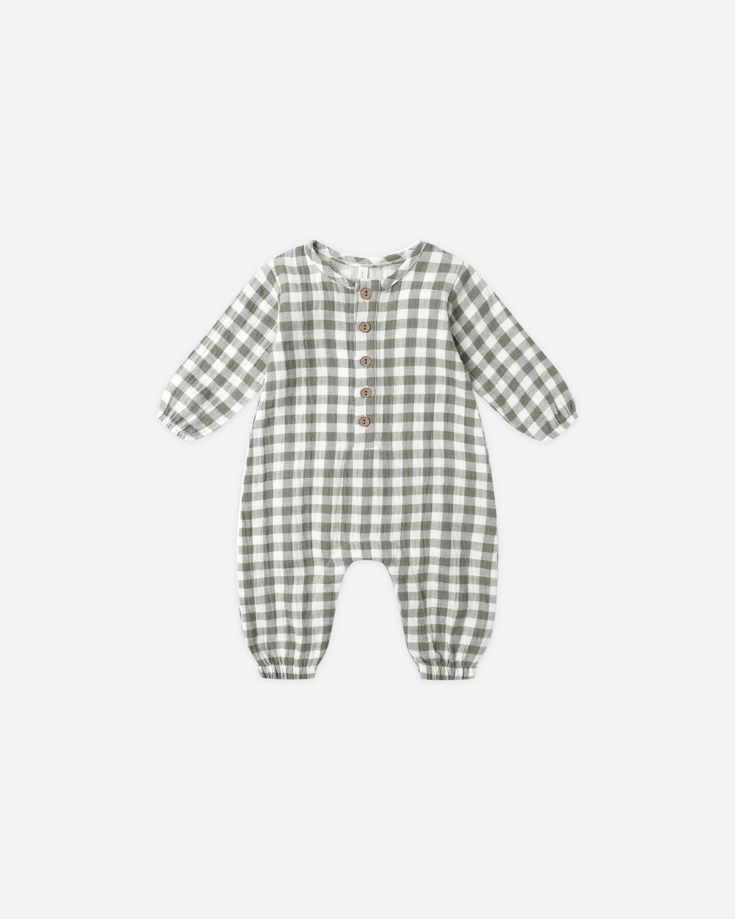 Woven Jumpsuit in Forest Check - Doodlebug's Children's Boutique