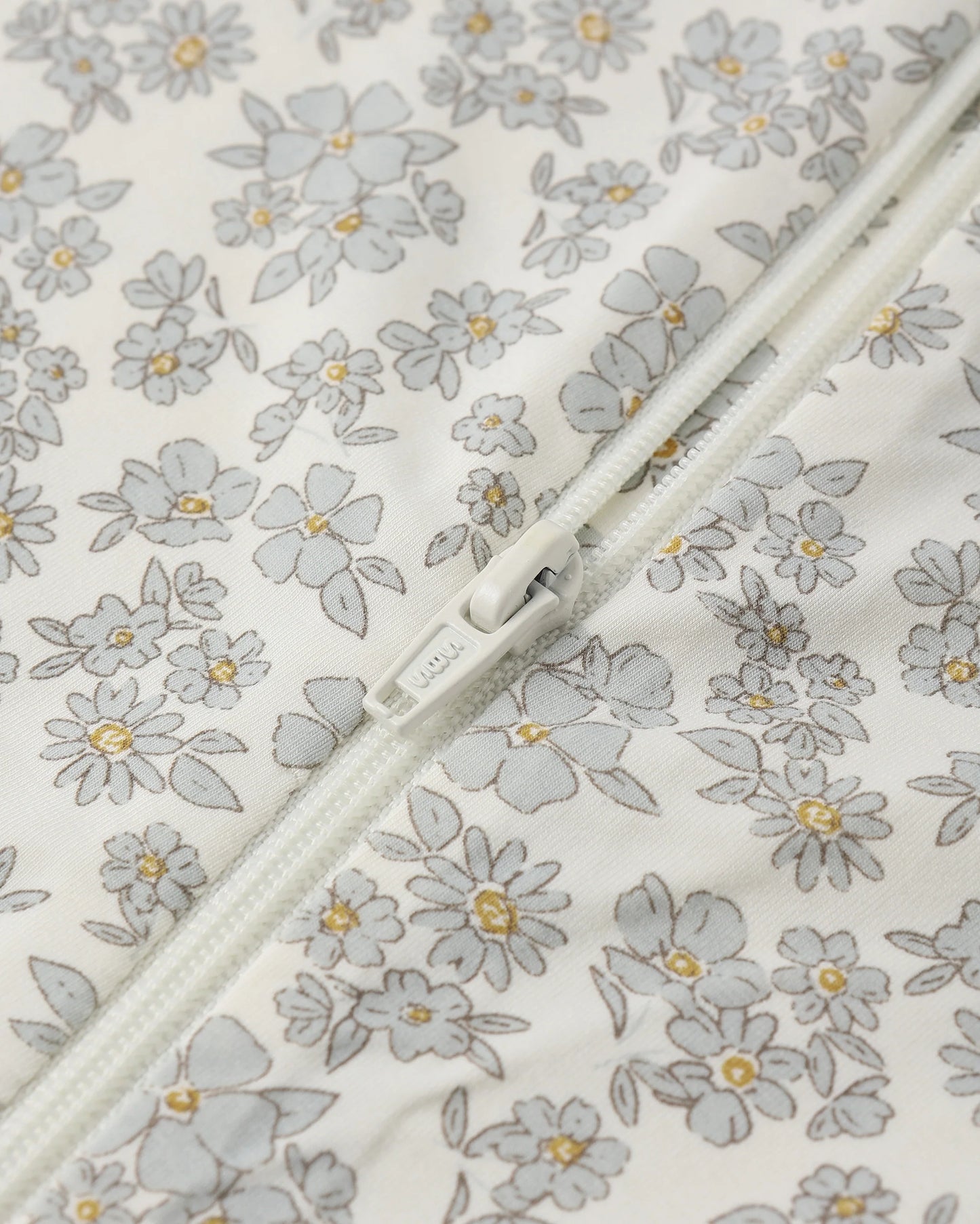 Bamboo Zip Footie in Blue Floral - Doodlebug's Children's Boutique