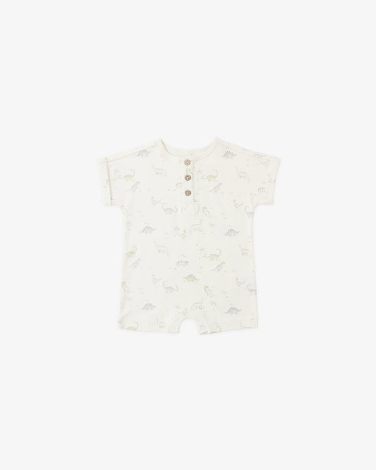 Short Sleeve One-Piece in Dinosaur - Doodlebug's Children's Boutique