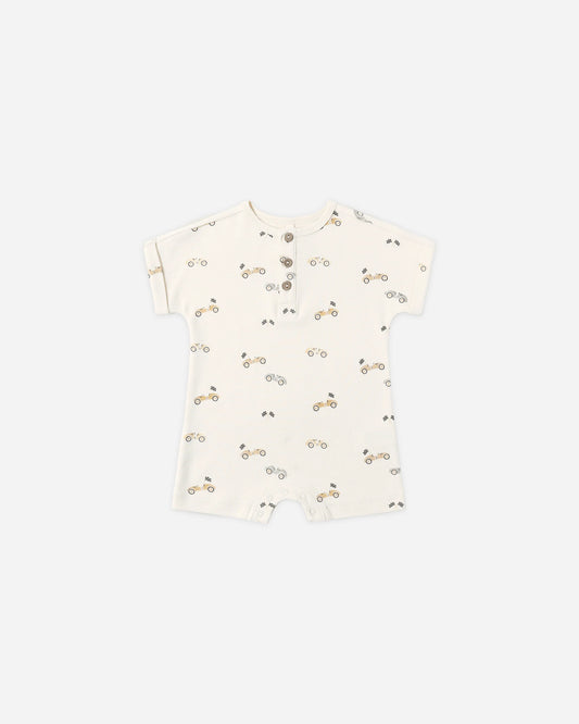 Short Sleeve One-Piece in Race Car - Doodlebug's Children's Boutique