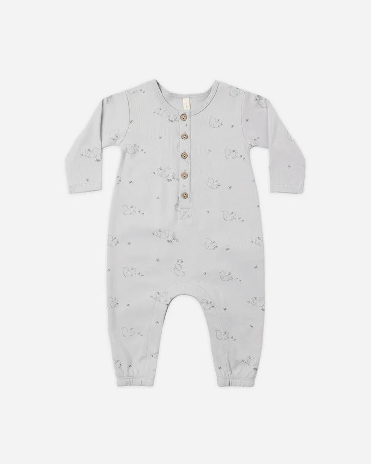 Long Sleeve Jumpsuit in Squirrel