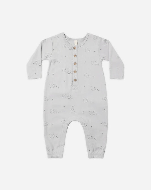 Long Sleeve Jumpsuit in Squirrel - Doodlebug's Children's Boutique