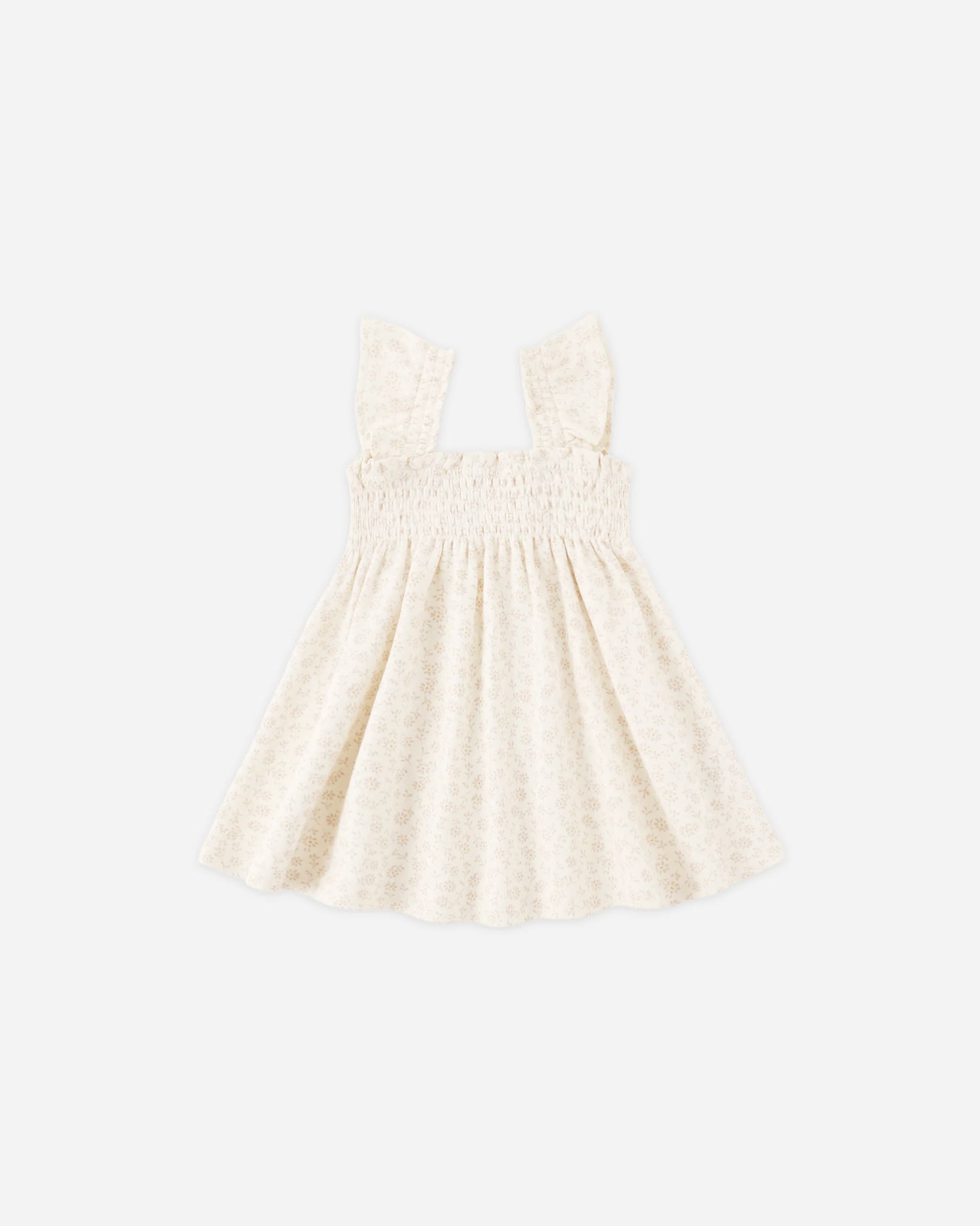 Smocked Jersey Dress in Ditsy Floral - Doodlebug's Children's Boutique