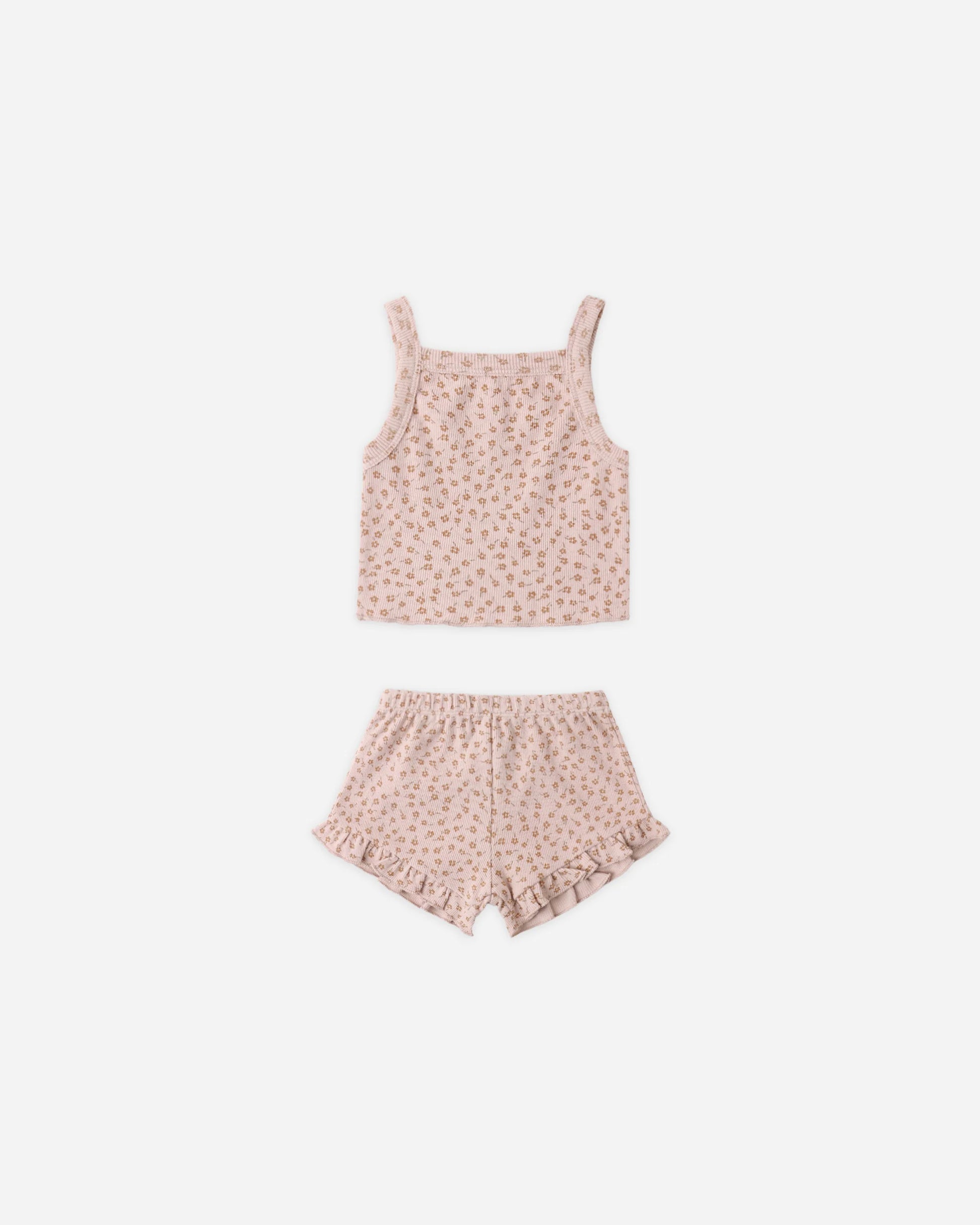 Evie Tank + Shortie Set in Posy - Doodlebug's Children's Boutique