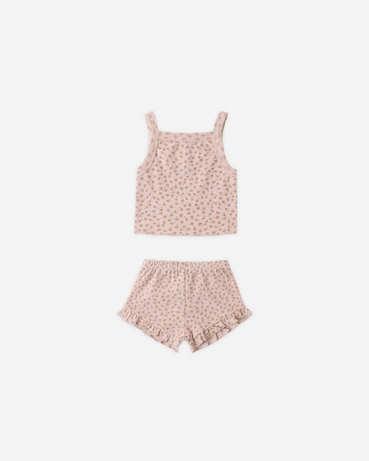 Evie Tank + Shortie Set in Posy - Doodlebug's Children's Boutique