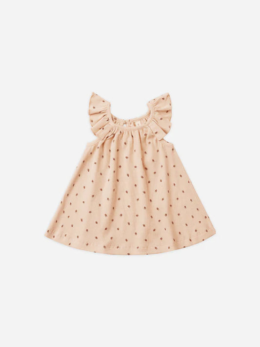 Ruffle Swing Dress in Strawberries  - Doodlebug's Children's Boutique