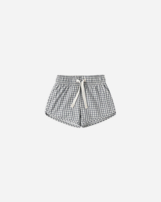 Swim Short in Ocean Gingham - Doodlebug's Children's Boutique