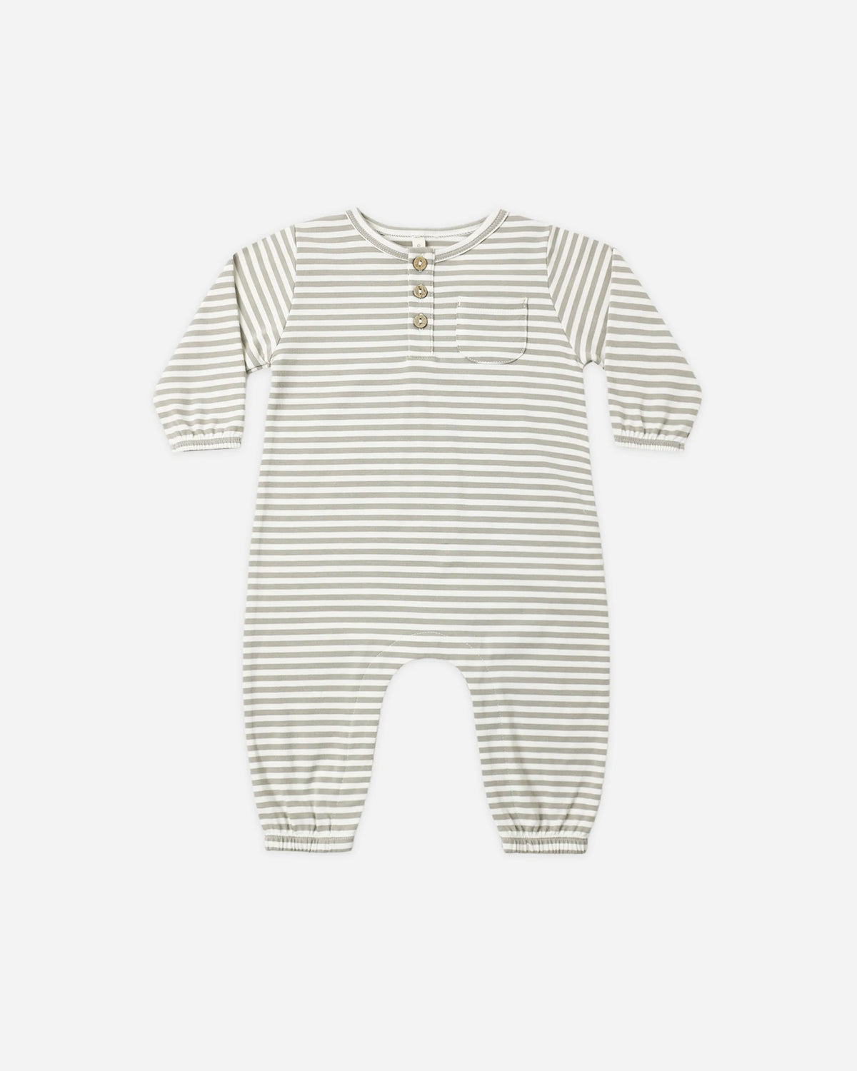 Long Sleeve Pocket Jumpsuit in Laurel Stripe - Doodlebug's Children's Boutique