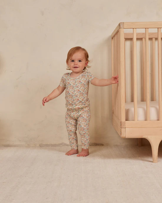 Bamboo Short Sleeve Pajama Set in Bloom  - Doodlebug's Children's Boutique