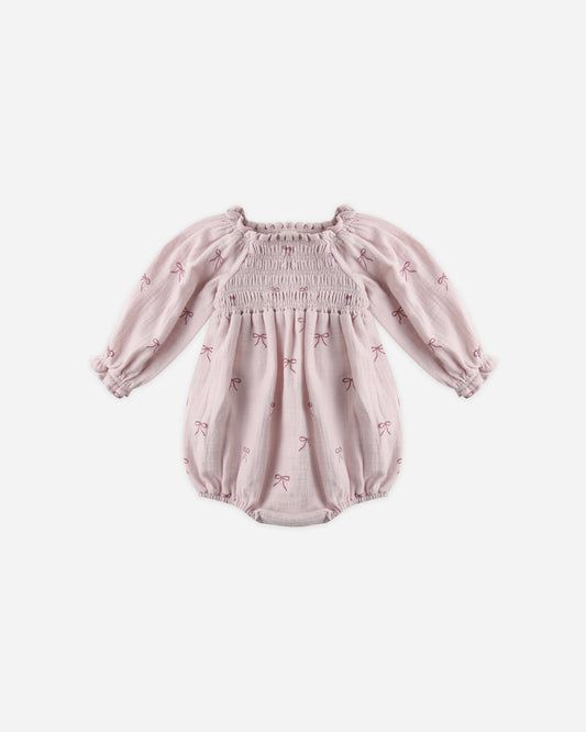Eden Romper in Bows - Doodlebug's Children's Boutique