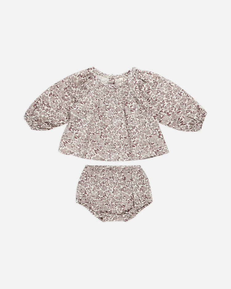 Cici Set in Mauve Ditsy  - Doodlebug's Children's Boutique