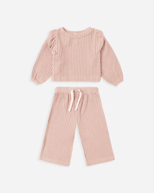 Ruffle Cozy Set in Rose - Doodlebug's Children's Boutique