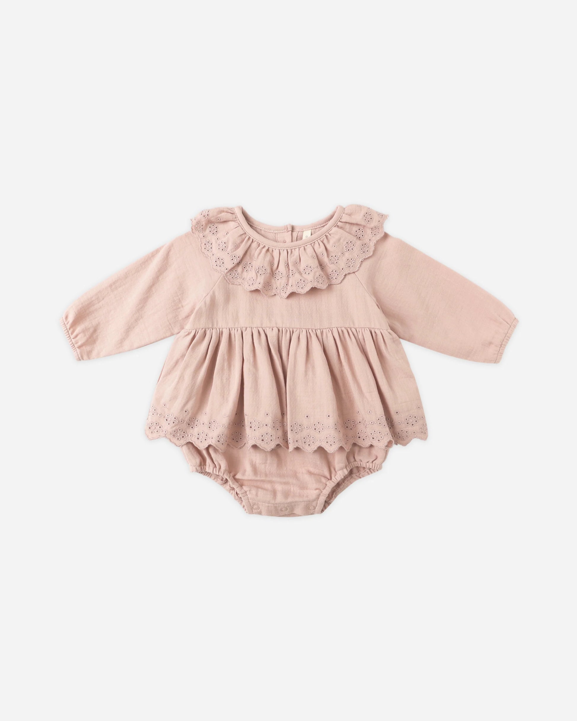 Thalia Romper in Rose - Doodlebug's Children's Boutique