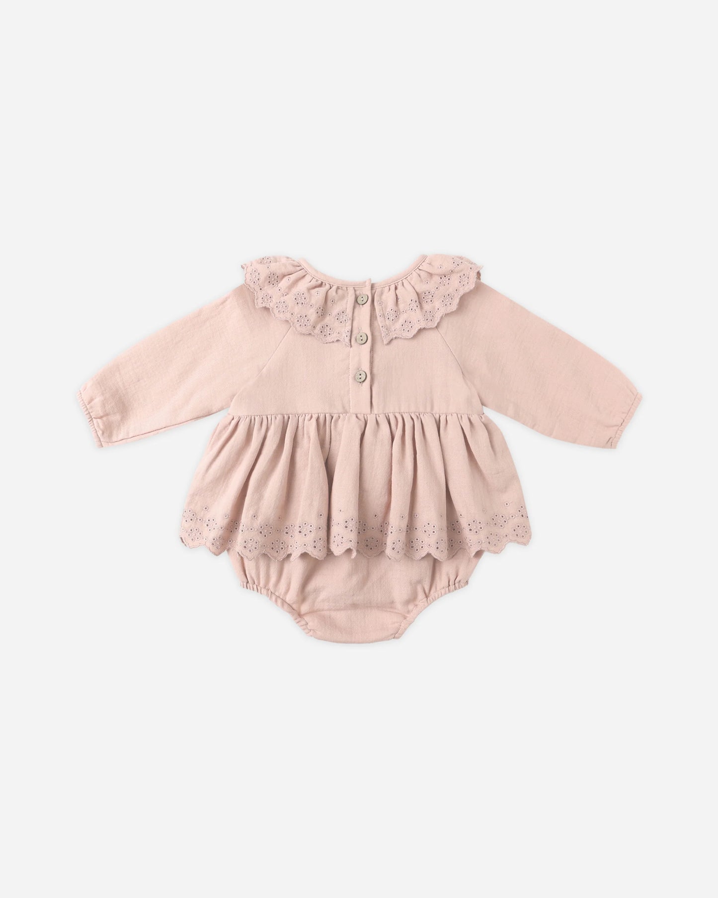 Thalia Romper in Rose - Doodlebug's Children's Boutique