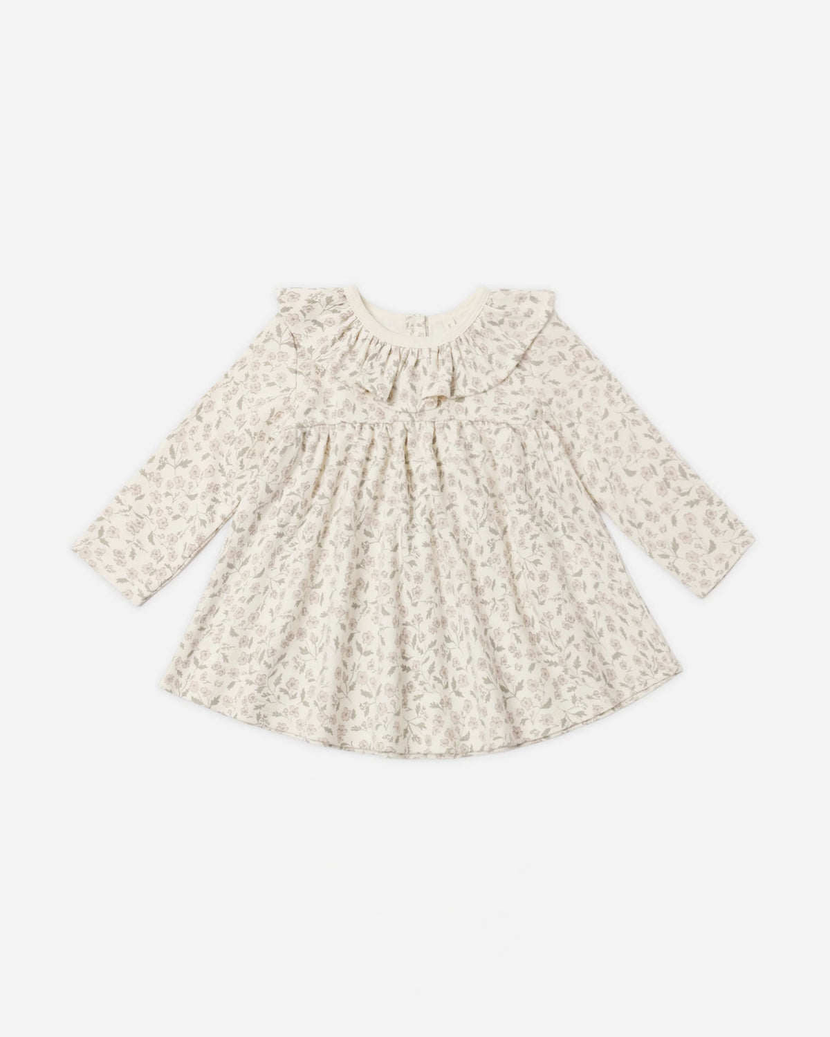 Ruffle Collar Jersey Dress in Floret - Doodlebug's Children's Boutique