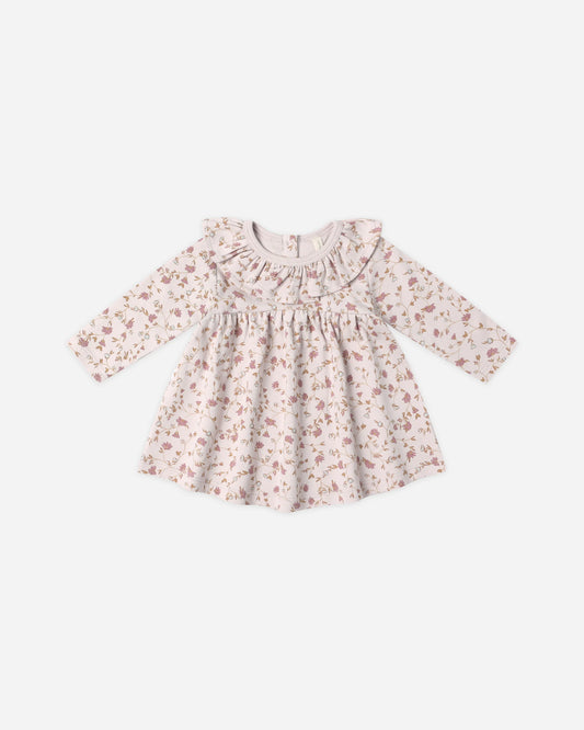 Ruffle Collar Jersey Dress in Garden - Doodlebug's Children's Boutique