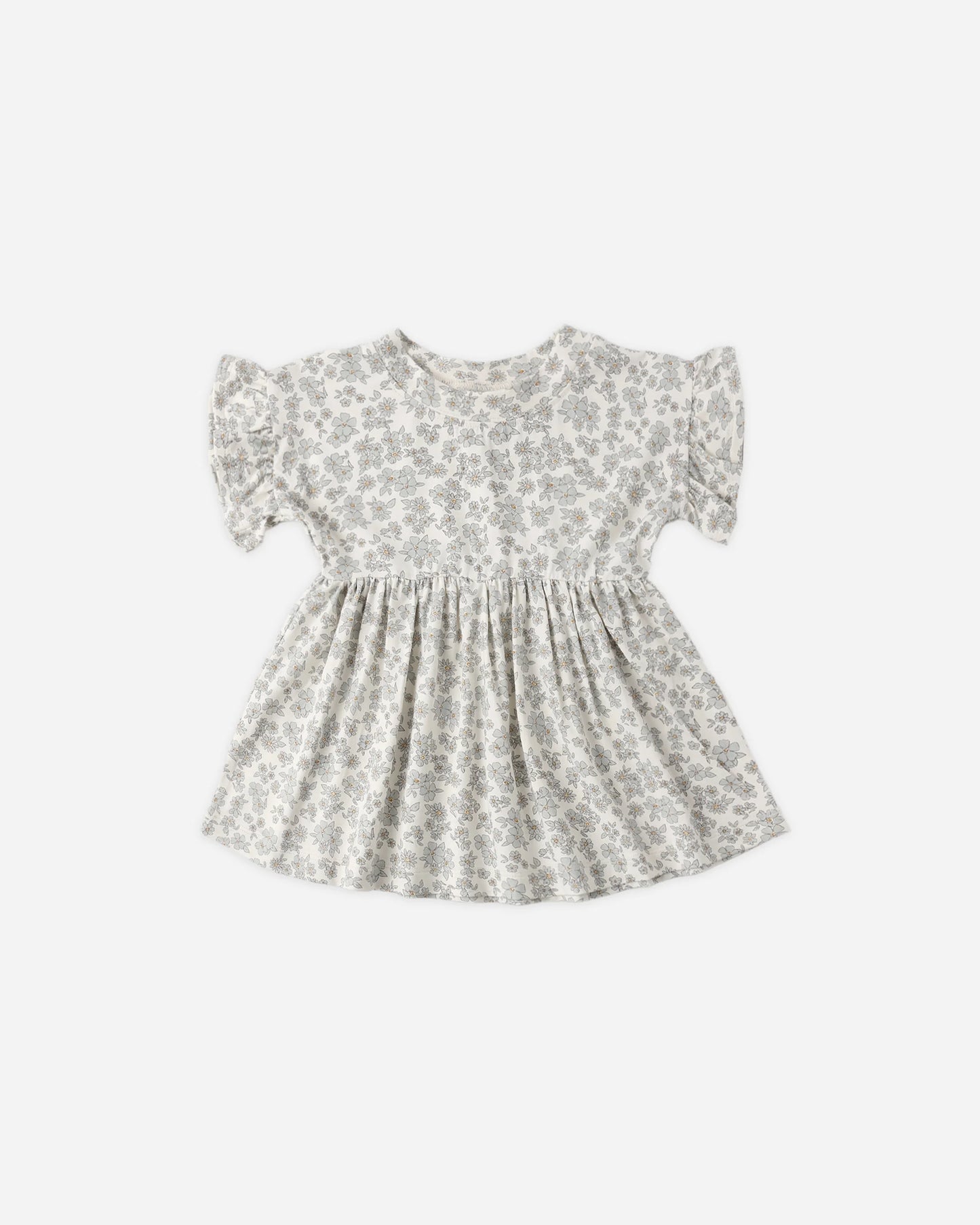Bamboo Babydoll Dress in Blue Floral - Doodlebug's Children's Boutique