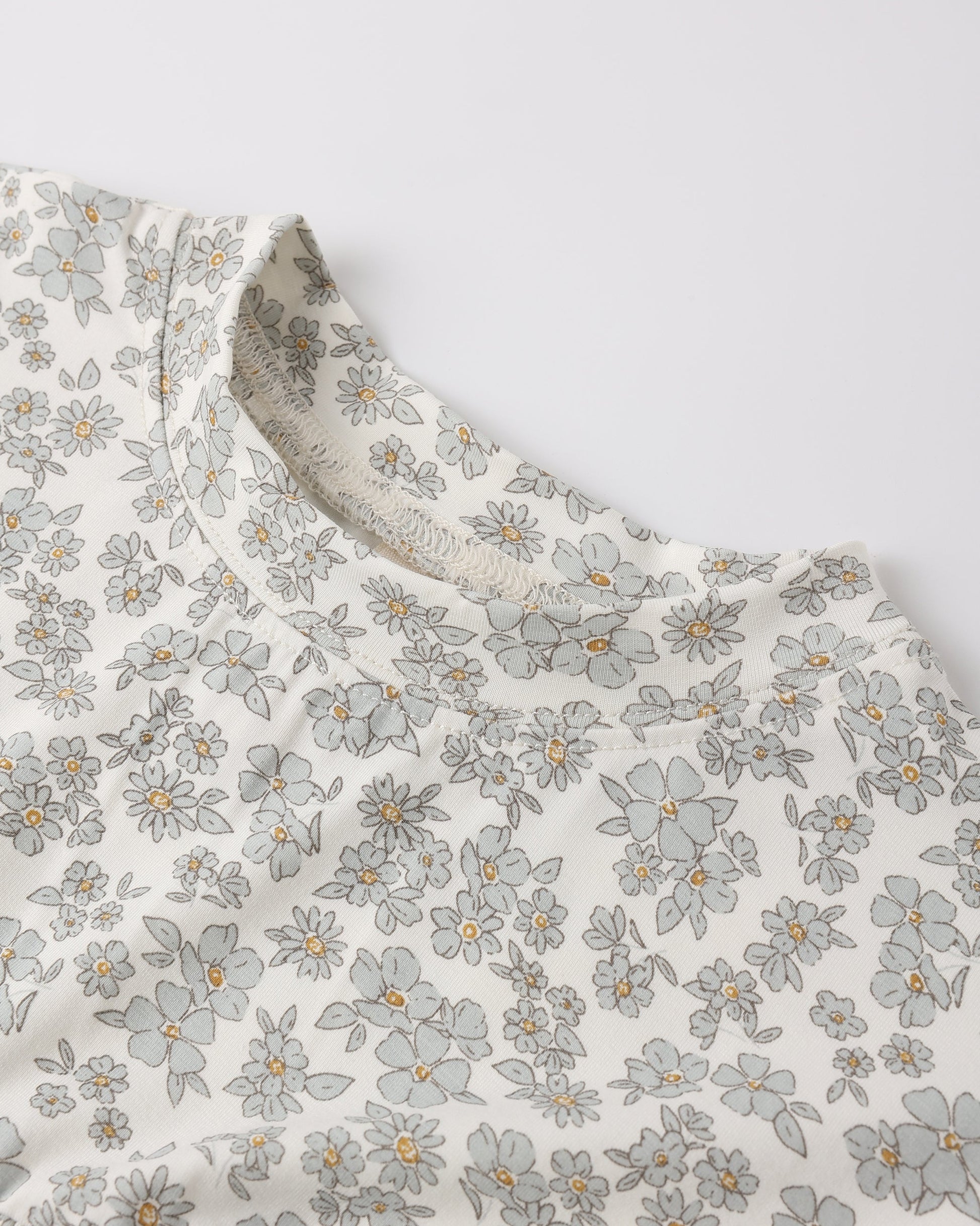 Bamboo Babydoll Dress in Blue Floral - Doodlebug's Children's Boutique