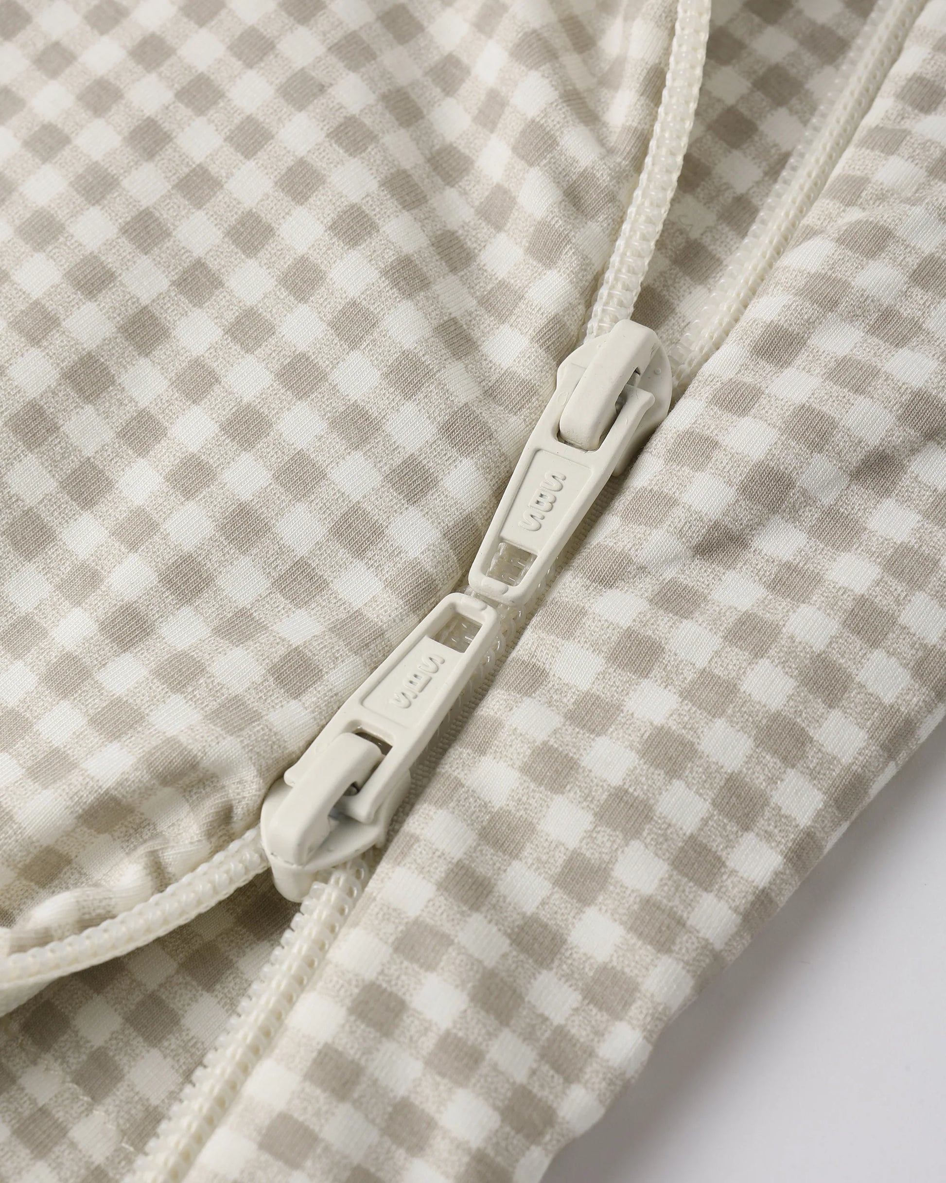 Bamboo Sleep Bag in Oat Gingham - Doodlebug's Children's Boutique