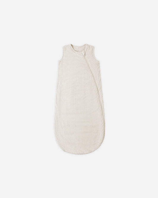 Bamboo Sleep Bag in Oat Gingham - Doodlebug's Children's Boutique