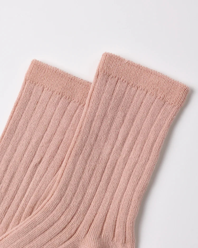 Socks Set in Natural & Dusty Rose