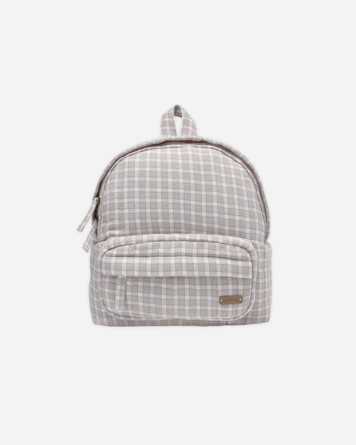 Mini Backpack in Blue Gingham