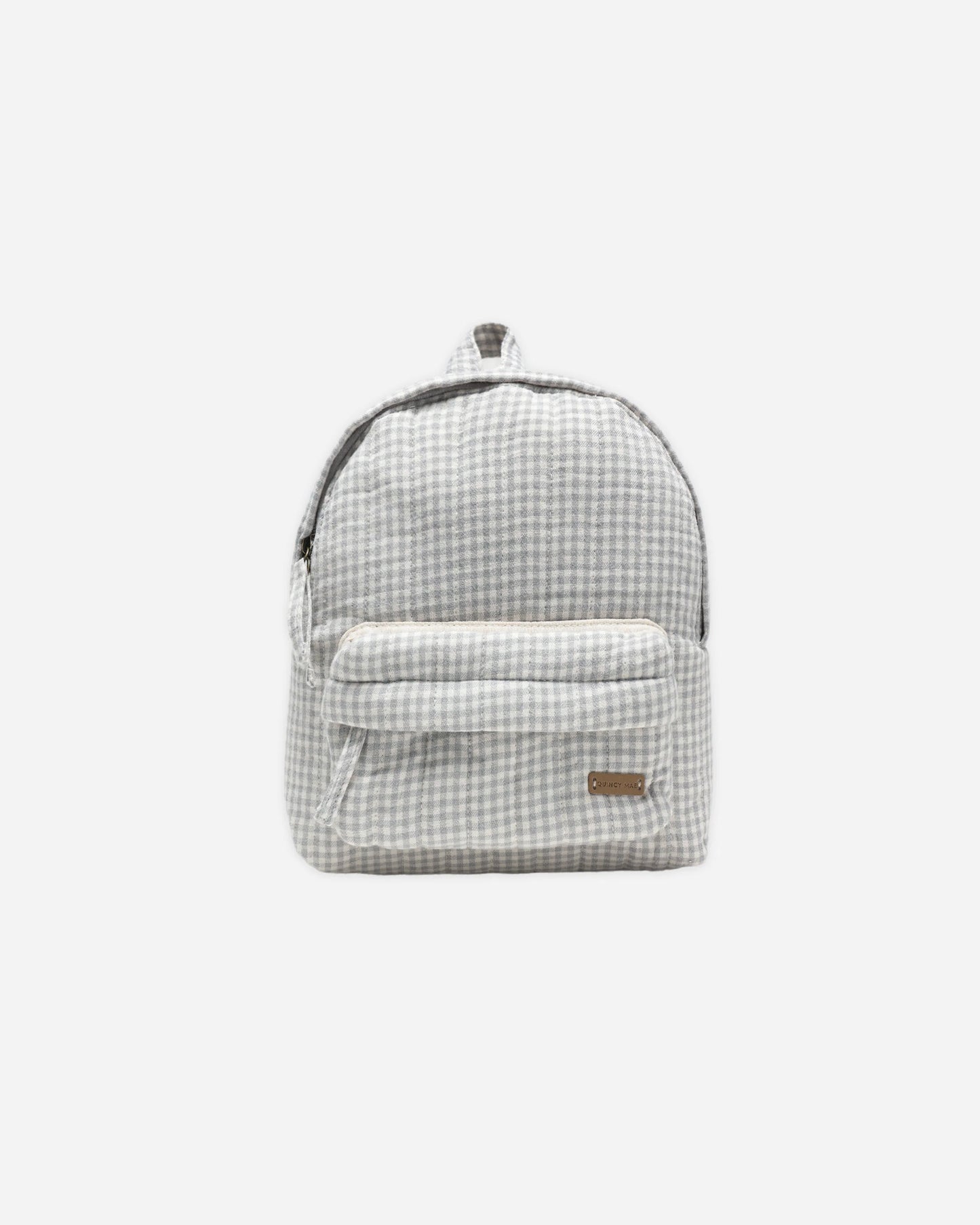 Mini Backpack in Blue Gingham - Doodlebug's Children's Boutique