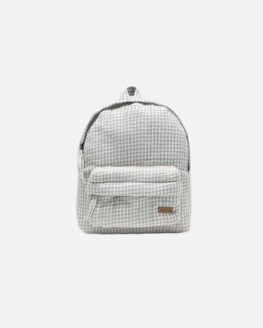 Mini Backpack in Blue Gingham - Doodlebug's Children's Boutique