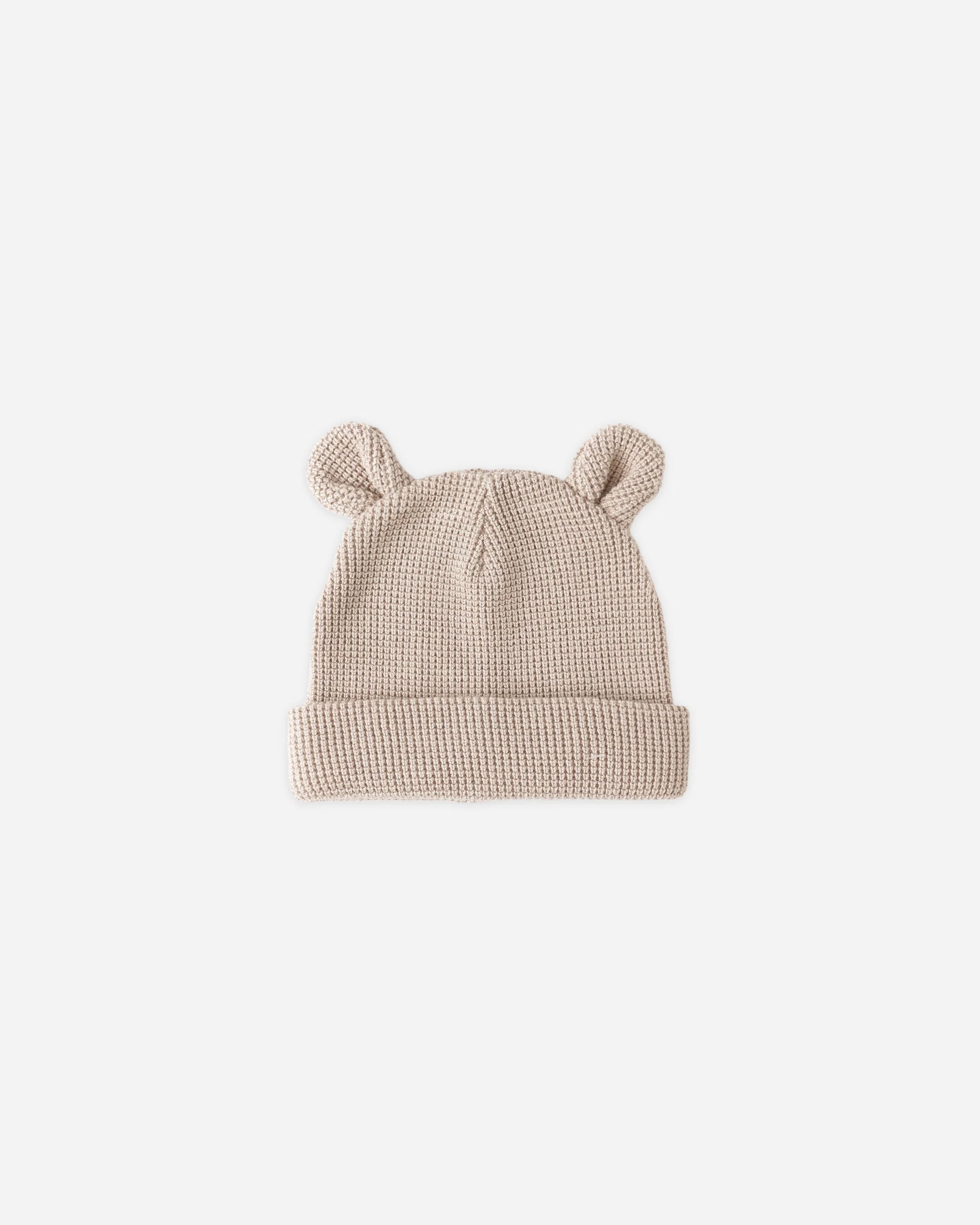 Baby Bear Beanie in Knit Oat - Doodlebug's Children's Boutique