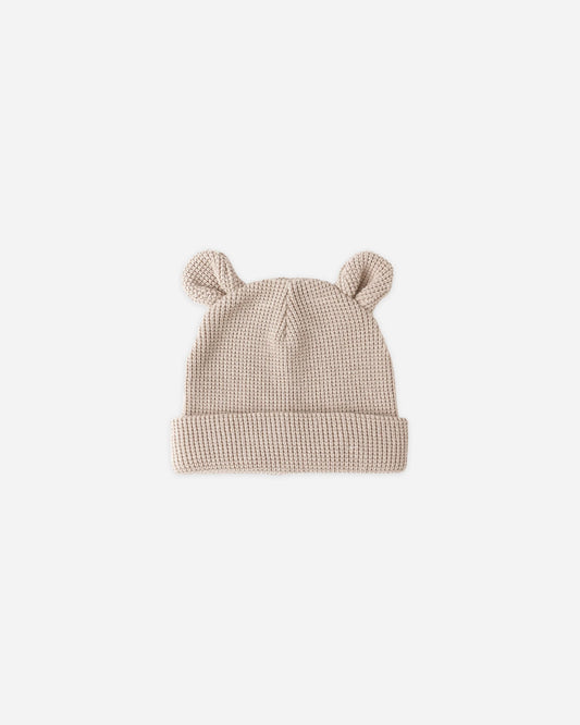 Baby Bear Beanie in Knit Oat - Doodlebug's Children's Boutique