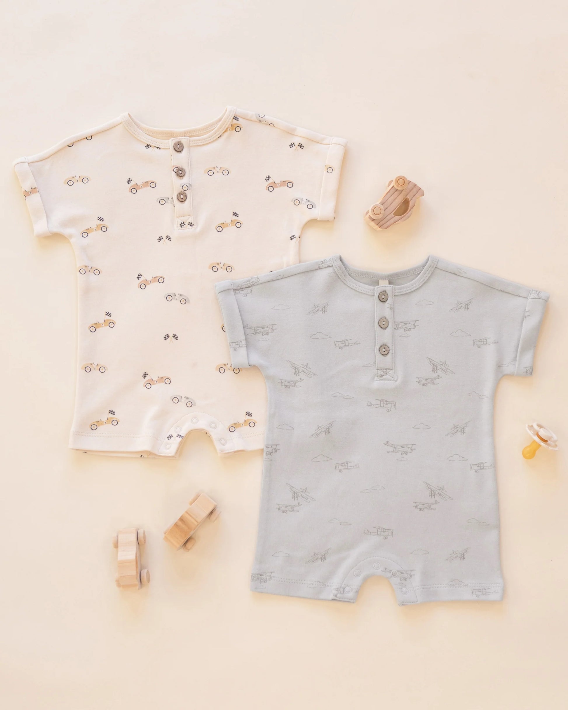 Short Sleeve One-Piece in Race Car - Doodlebug's Children's Boutique