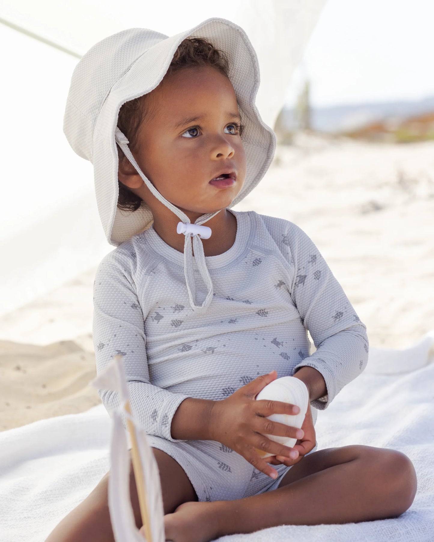 Finn Rashguard & Short Set in Fish - Doodlebug's Children's Boutique