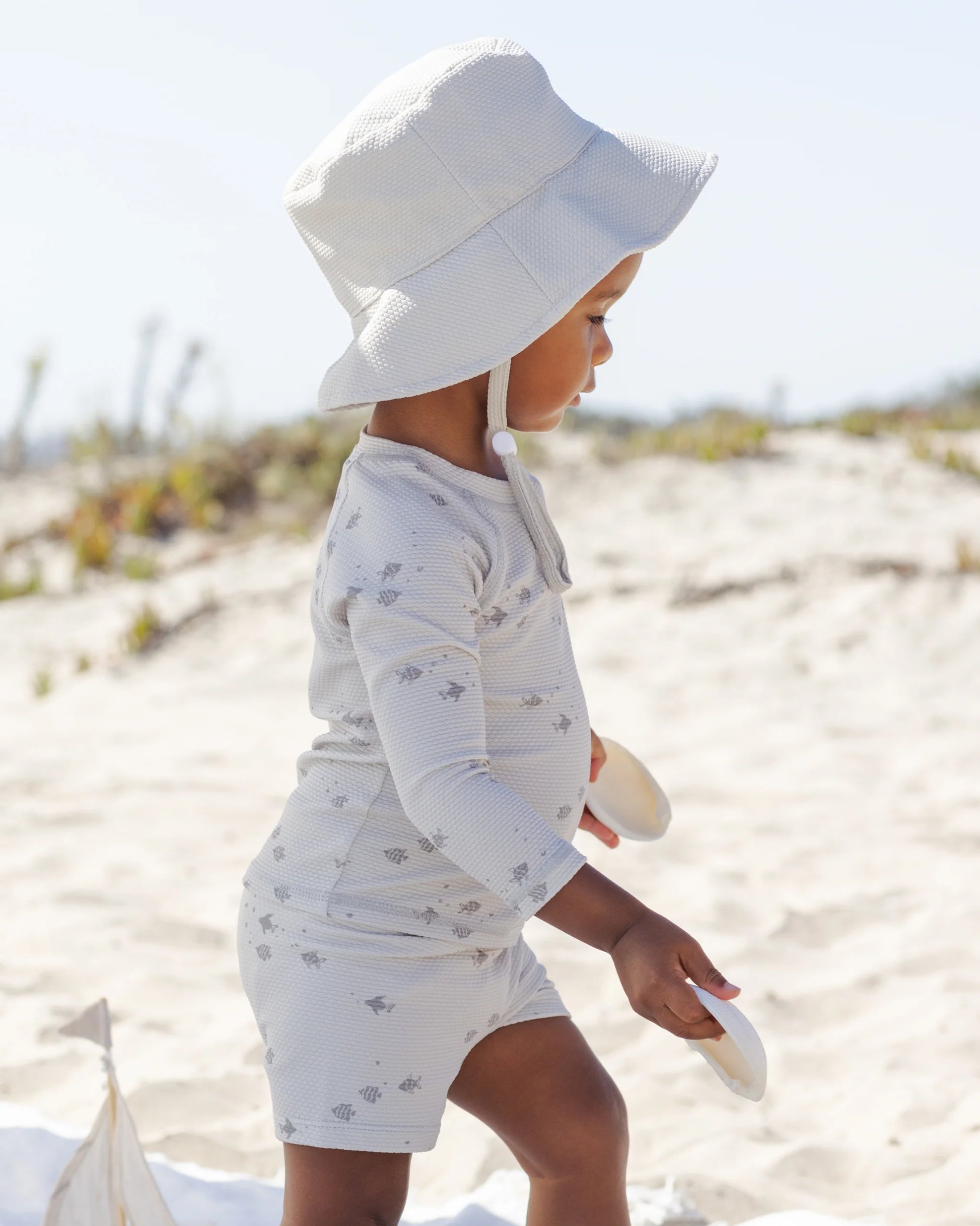 Finn Rashguard & Short Set in Fish - Doodlebug's Children's Boutique