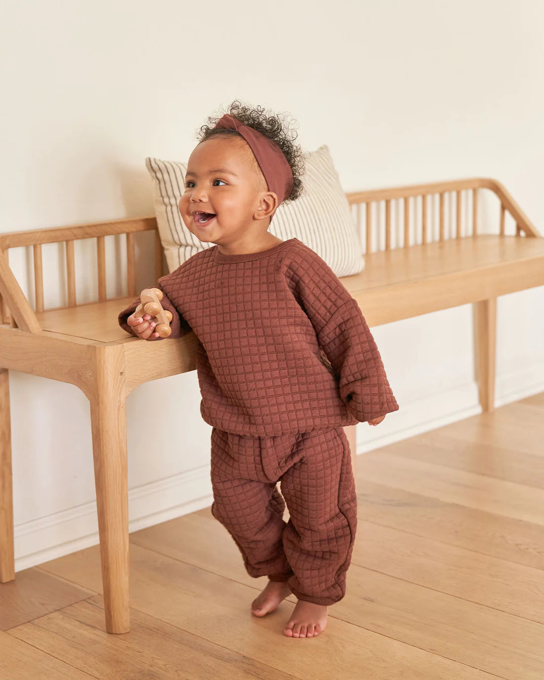 Quilted Sweater + Pant Set in Plum  - Doodlebug's Children's Boutique