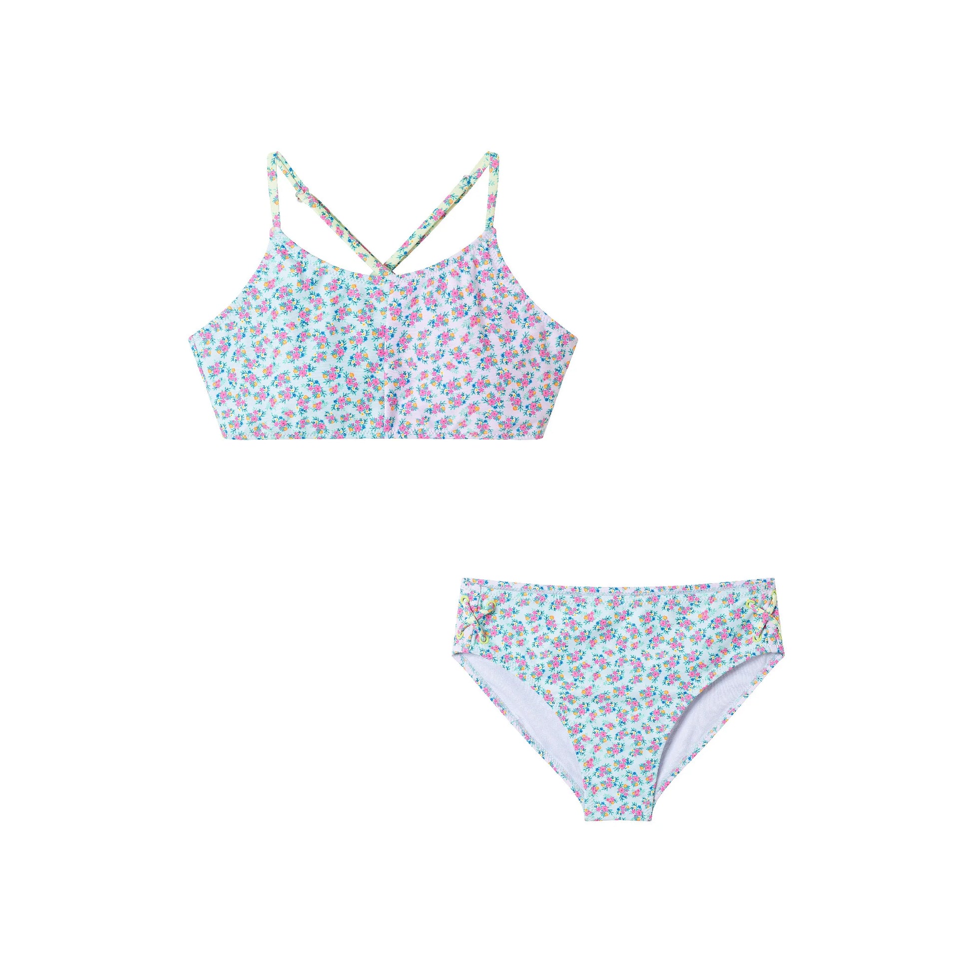 Floral Color Block Bikini - Doodlebug's Children's Boutique