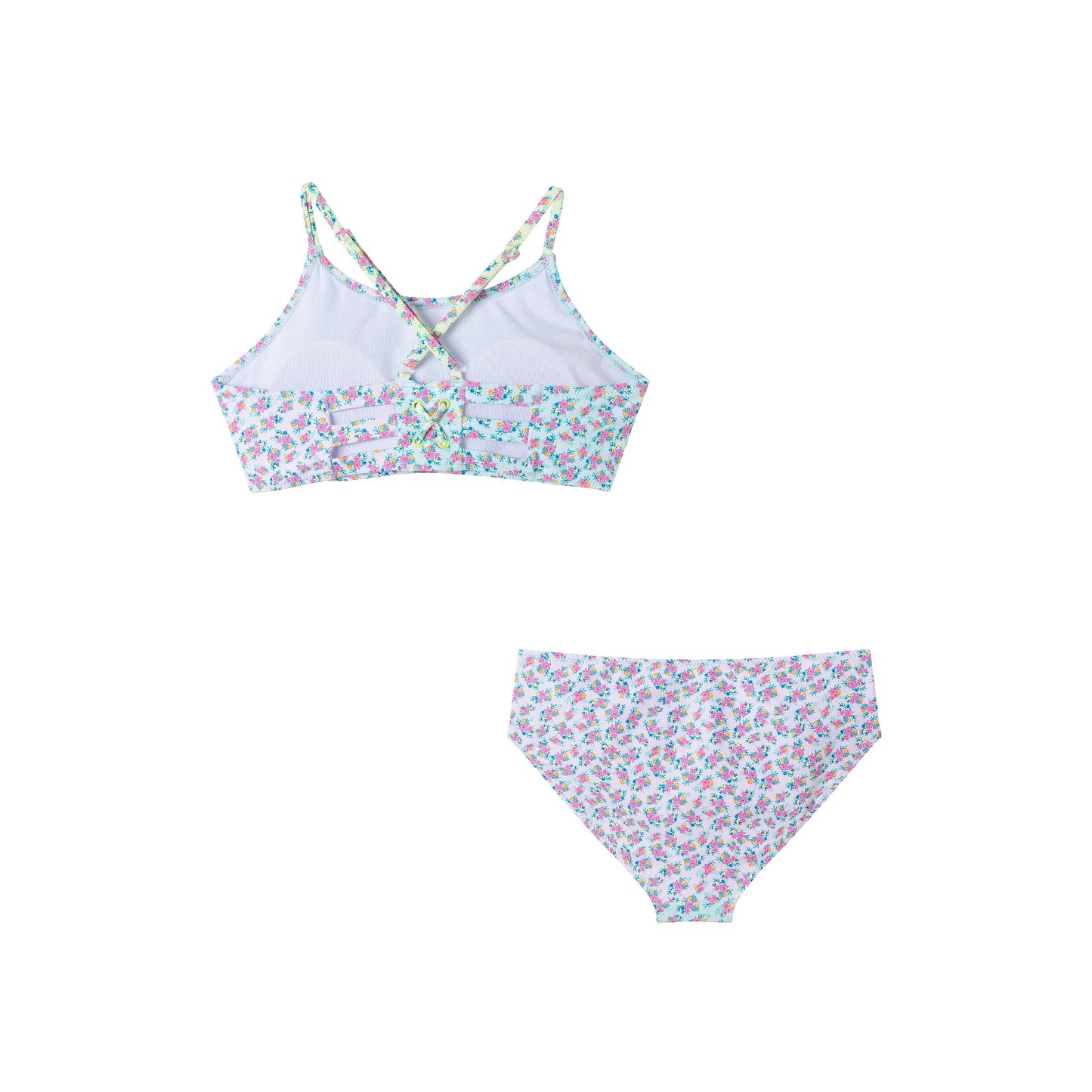 Floral Color Block Bikini - Doodlebug's Children's Boutique