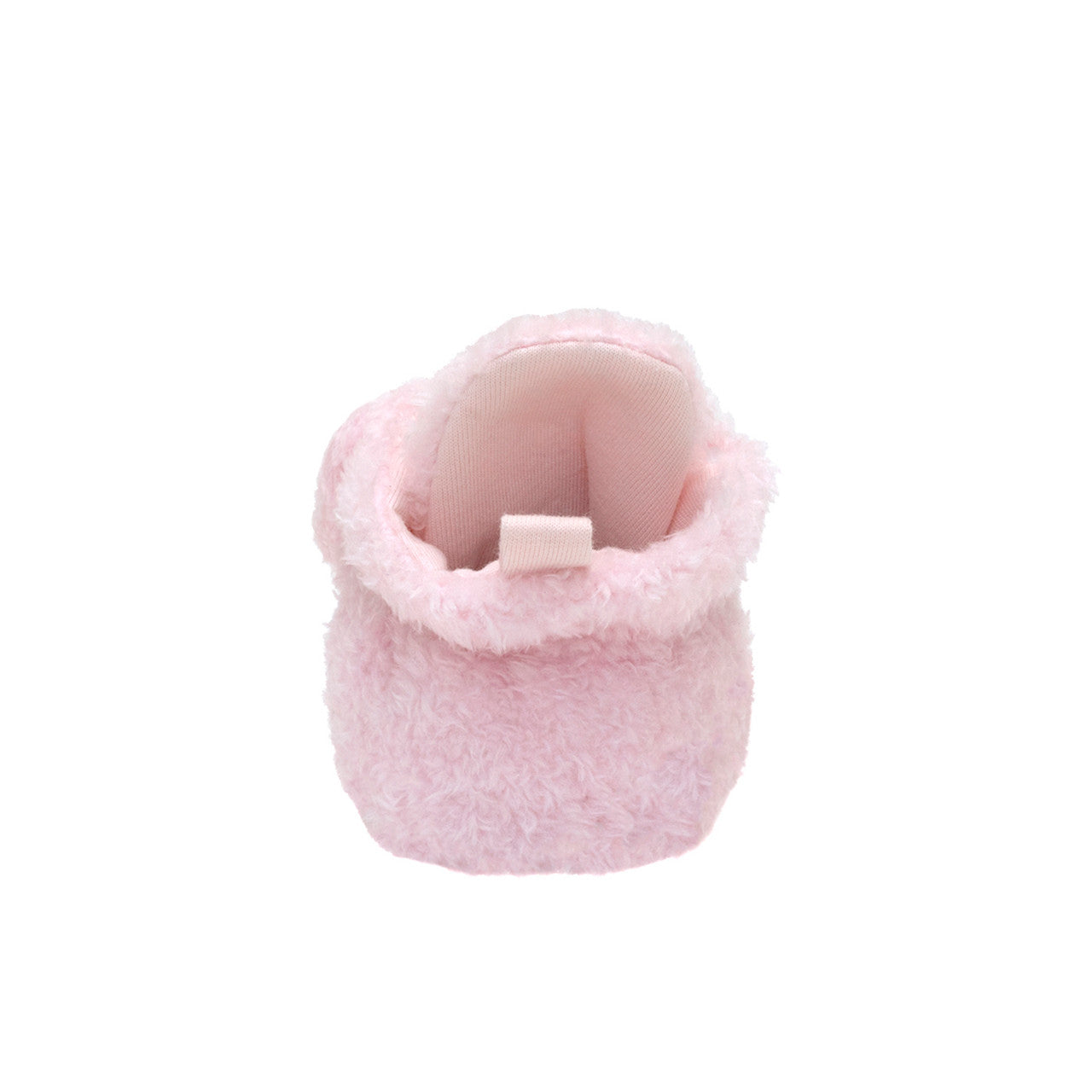 Plush Bow Snap Booties in Light Pink  - Doodlebug's Children's Boutique