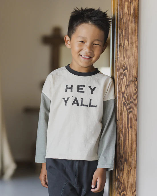 Camden Long Sleeve Tee in Hey Yall  - Doodlebug's Children's Boutique