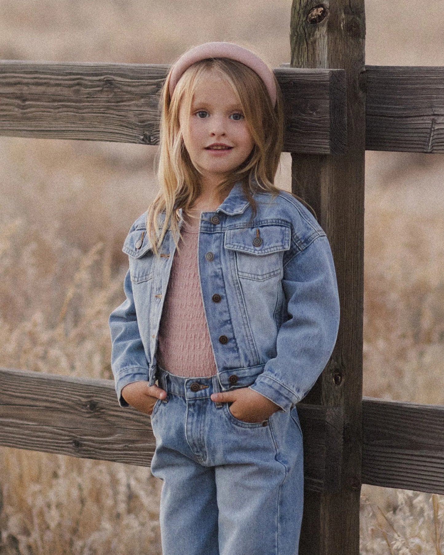 Textured Long Sleeve Top in Rose  - Doodlebug's Children's Boutique